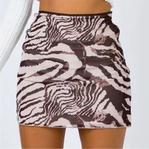 NWT princess Polly Vincent zebra print skirt